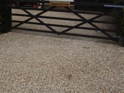 Thorney gravel drivey with brick edging