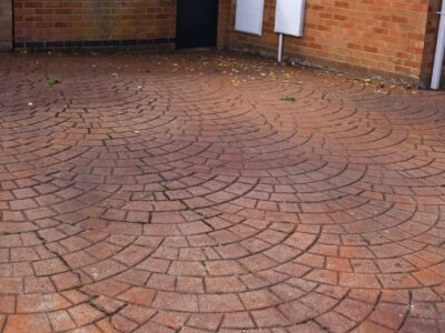 Coloured concrete driveway installation Southwell